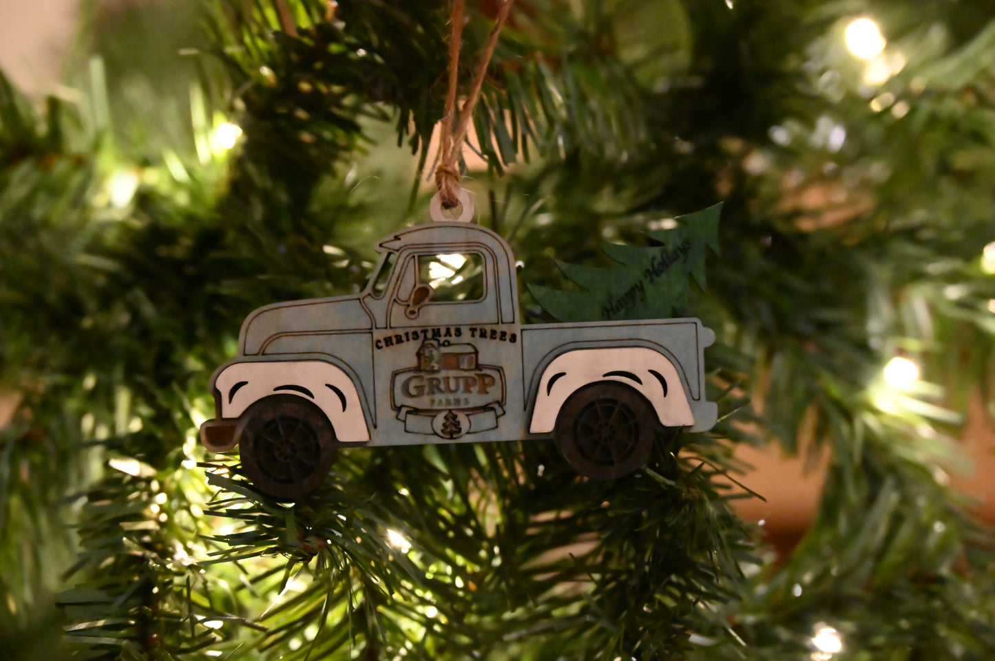 Custom Truck with Pine Tree Ornament