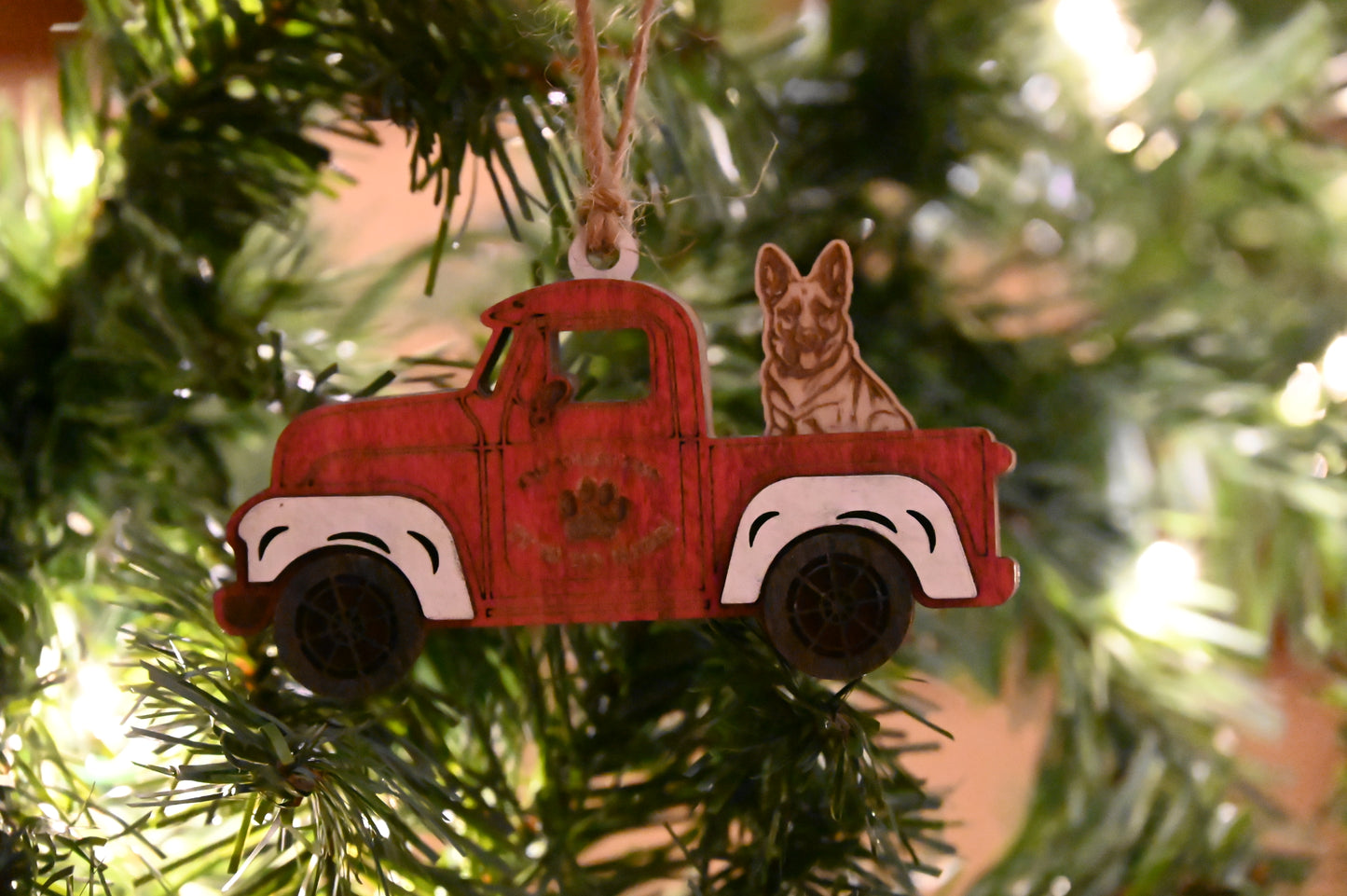 Custom Truck with Pine Tree Ornament